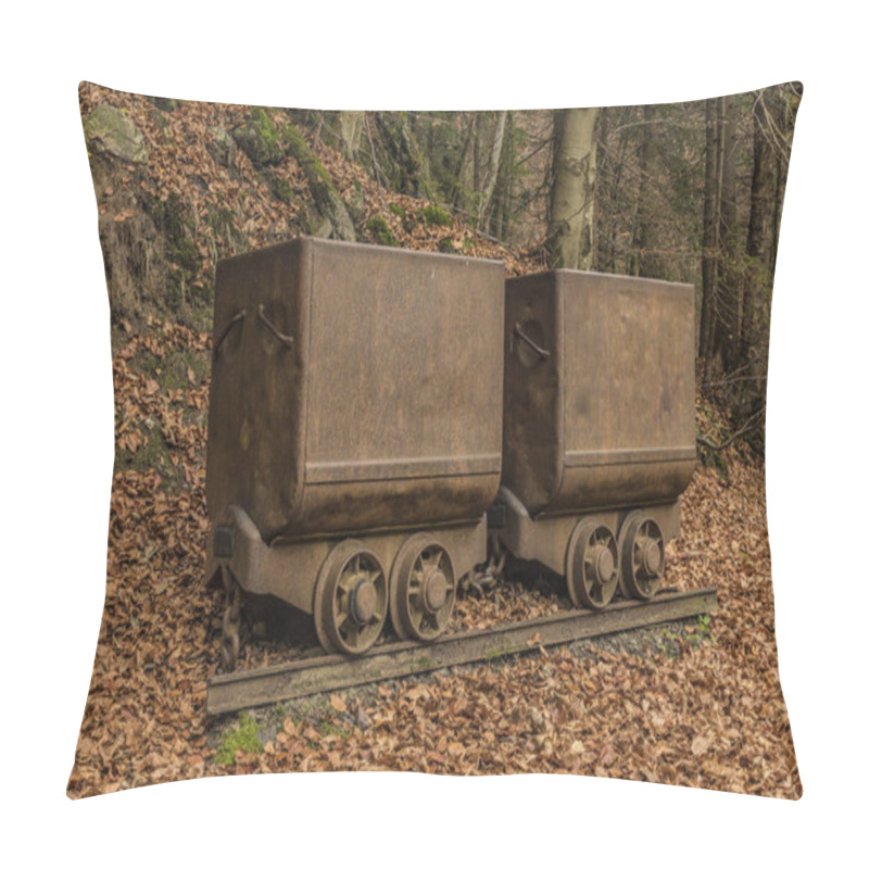 Personality  Mine Carts Near Cerny Dul Village In Autumn Day Pillow Covers