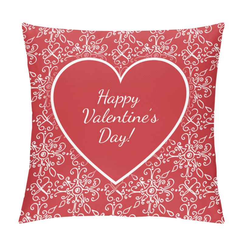 Personality  Vector Card With Congratulations For Valentine's Day. Pillow Covers