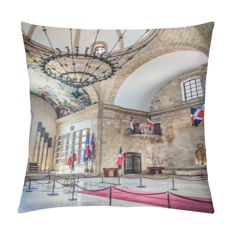 Personality  SANTO DOMINGO, DOMINICAN REPUBLIC - NOVEMBER 20, 2014: Interior Of National Pantheon In Santo Domingo, Dominican Republic Pillow Covers