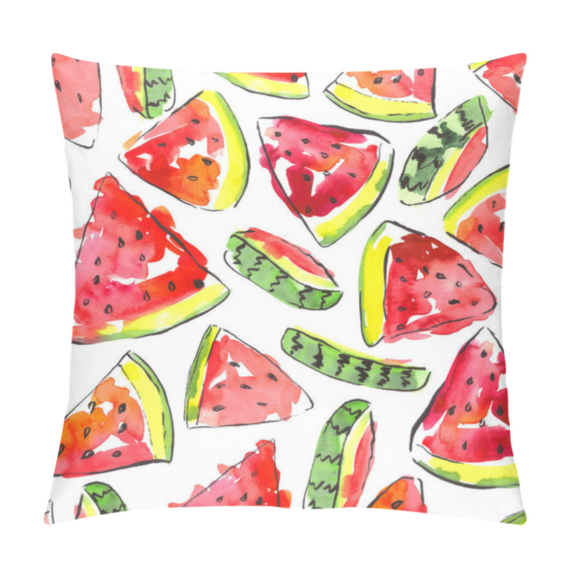 Personality  Watermelon Pattern, Fruit Summer Mood, Juicy Illustration Pillow Covers