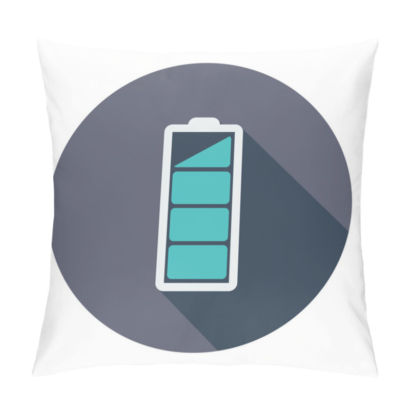 Personality  Charging The Battery, Flat Single Icon. Pillow Covers