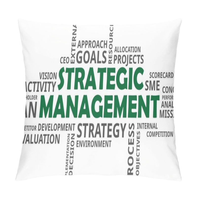 Personality  Word Cloud - Strategic Management Pillow Covers