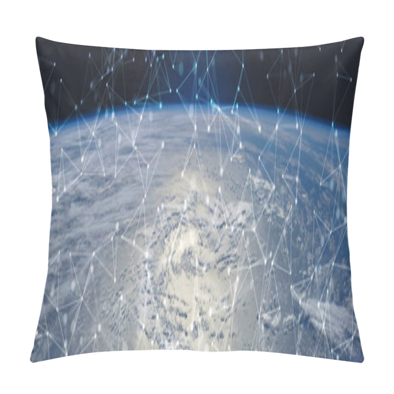 Personality  View Of The Earth From Space. Concept Of High Technologies And Space Development. Elements This Image Furnished By NASA Pillow Covers