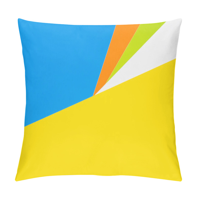 Personality  Simple Blue, Yellow, Orange, White And Green Polygonal Background Pillow Covers