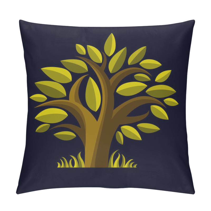 Personality  Tree With Green Leaves, Spring Season Pillow Covers