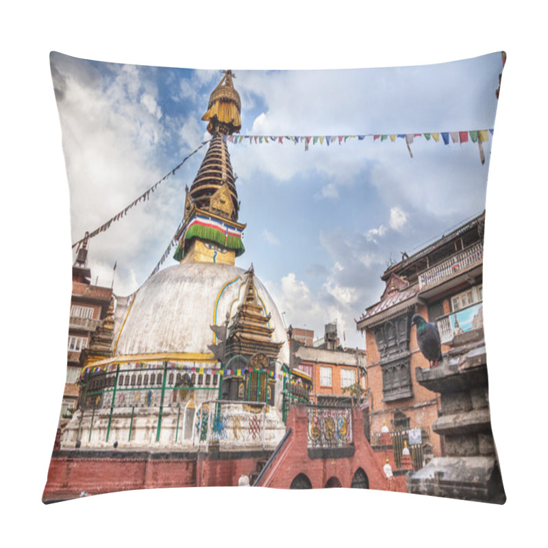 Personality  Kathesimbhu Stupa In Kathmandu Pillow Covers