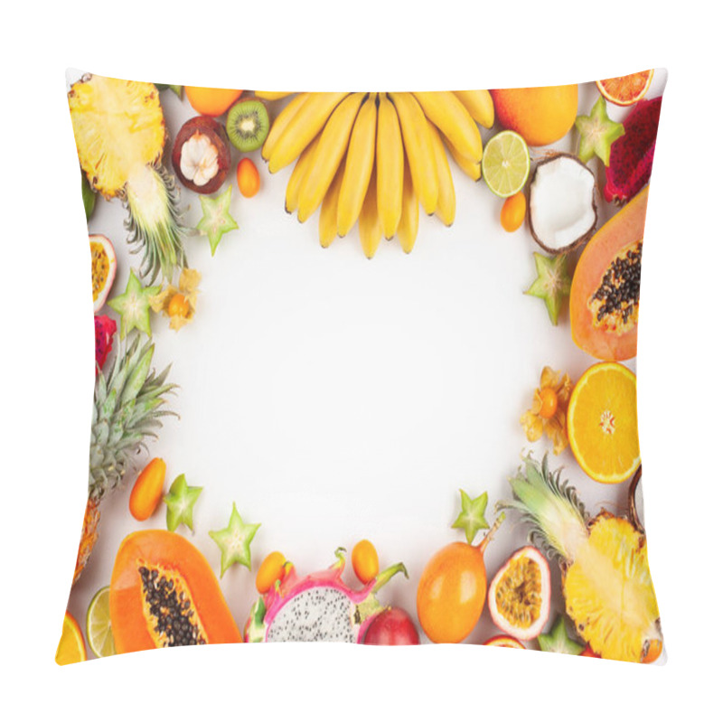 Personality  Still Life With Fresh Assorted Exotic Fruits. Pillow Covers