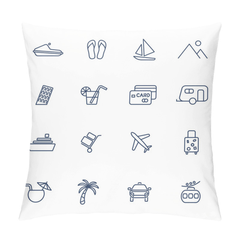 Personality  Set With 16 Icons For Mobile App, Sites, Mobile, Software Pillow Covers