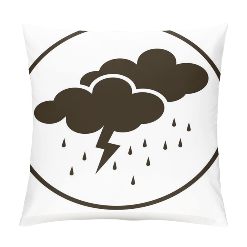 Personality  Weather Forecast. Clouds Of Rain And Thunder. Cloud Thunderstorm Pillow Covers