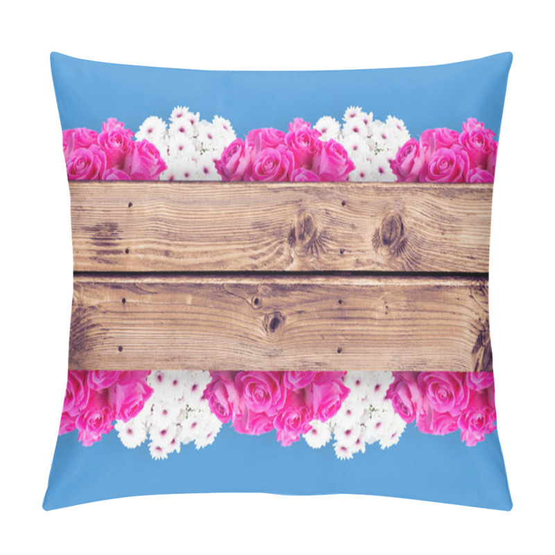 Personality  Composite Image Of Pink Flowers Pillow Covers