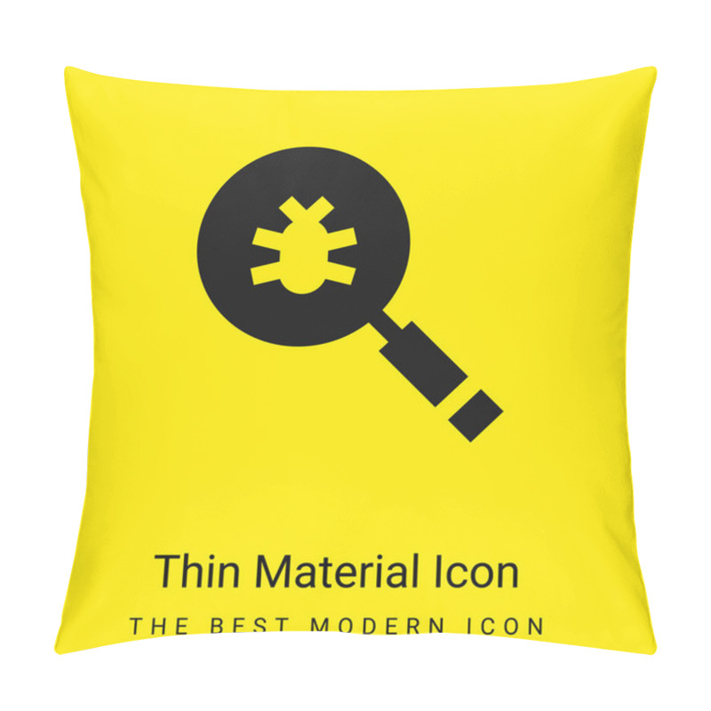 Personality  Antivirus Minimal Bright Yellow Material Icon Pillow Covers