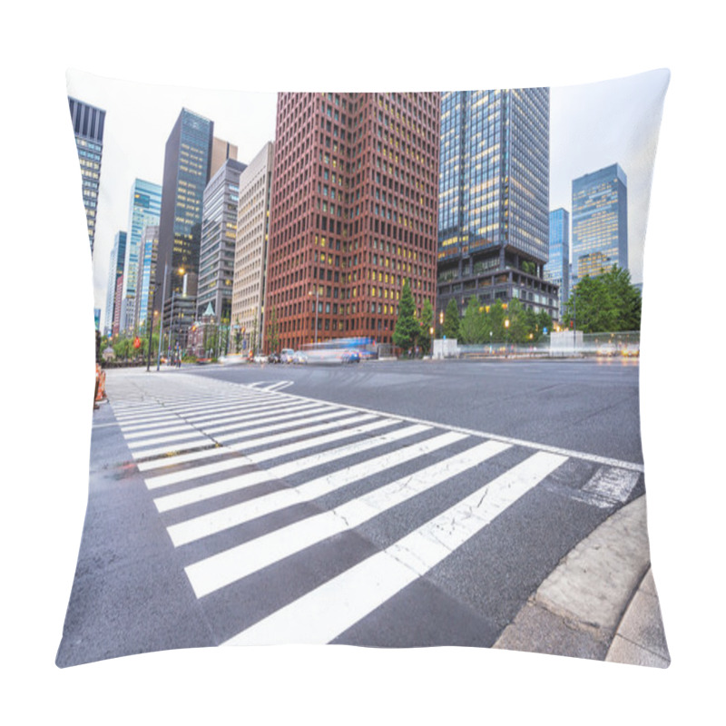 Personality  Traffic On Road Intersection In Downtown Of Tokyo Pillow Covers