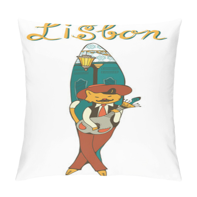 Personality  Lisbon Sardine As A Symbol Of Popular Sardine Fest Pillow Covers