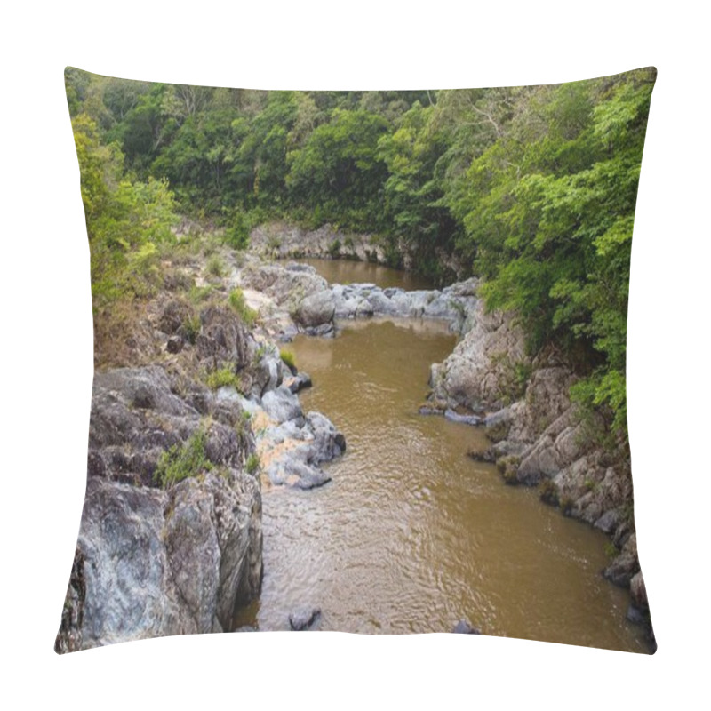 Personality  Aerial View Of So Francisco River And Waterfall Near Serra Da Canastra, Brazil Pillow Covers