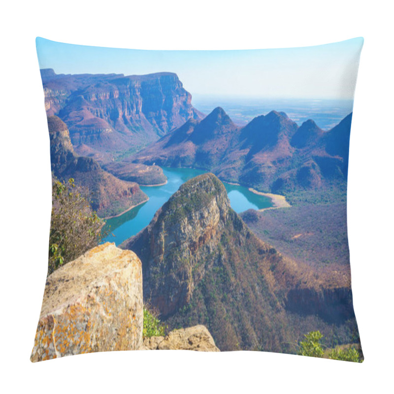 Personality  Impressive View Of Three Rondavels And The Blyde River Canyon In South Africa Pillow Covers