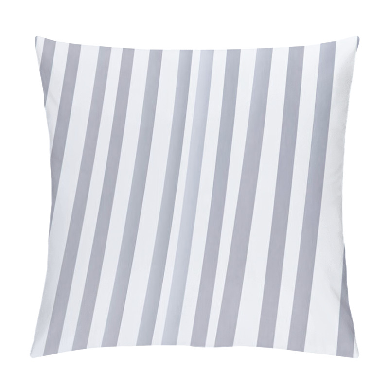 Personality  Close Up View Of Paper Stripes Isolated On White, Panoramic Shot Pillow Covers