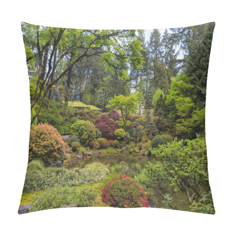 Personality  Upper Pond At Portland Japanese Garden Pillow Covers