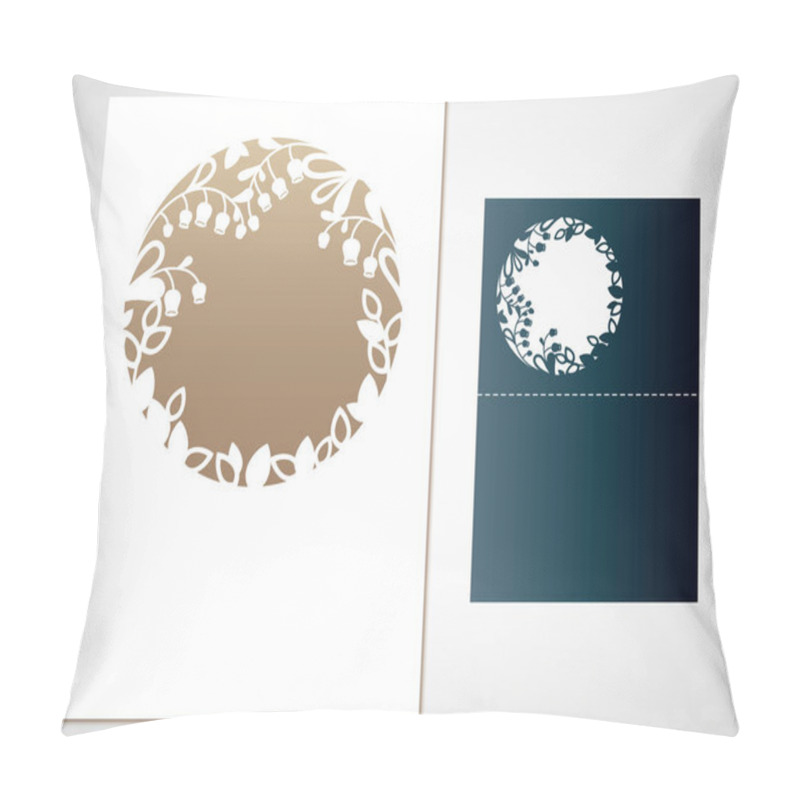 Personality  Openwork Blueprint With Leaves And Flowers. Laser Cutting Template. Pillow Covers