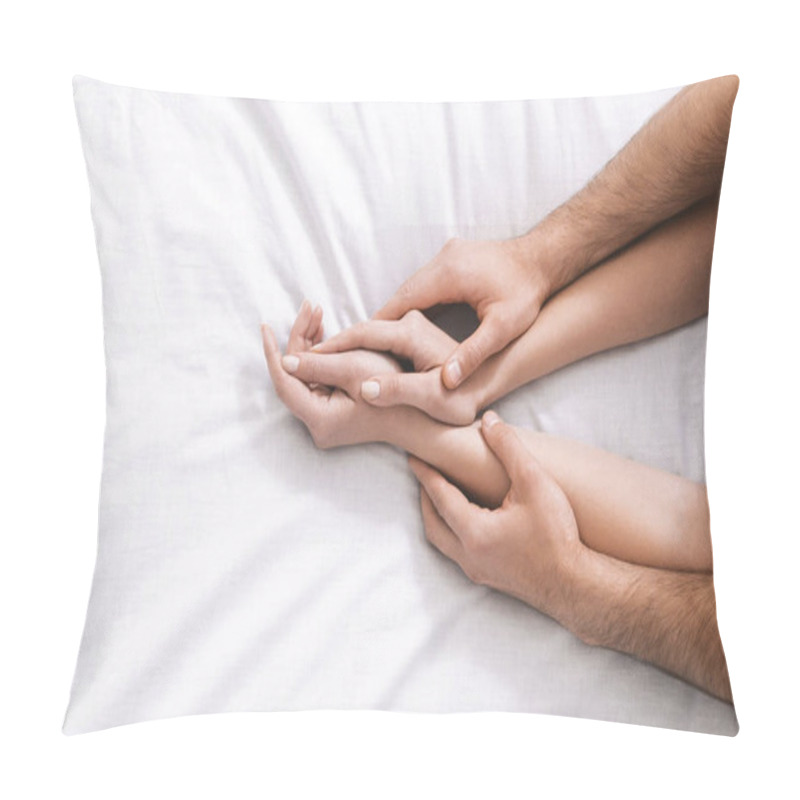 Personality  Young Passionate Couple Making Love In Bed Pillow Covers