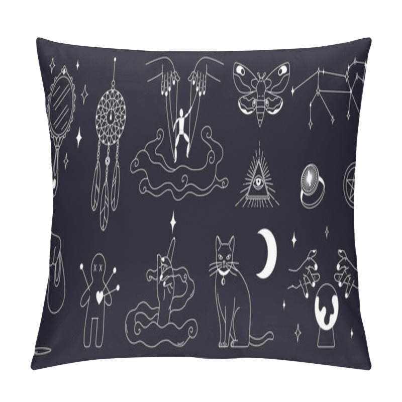 Personality  Boho Mystic Icon Set Pillow Covers