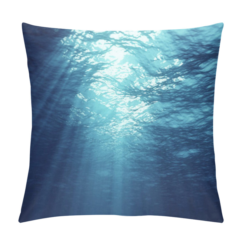 Personality  3D Rendering Of Underwater Light Creates A Beautiful Solar Curta Pillow Covers