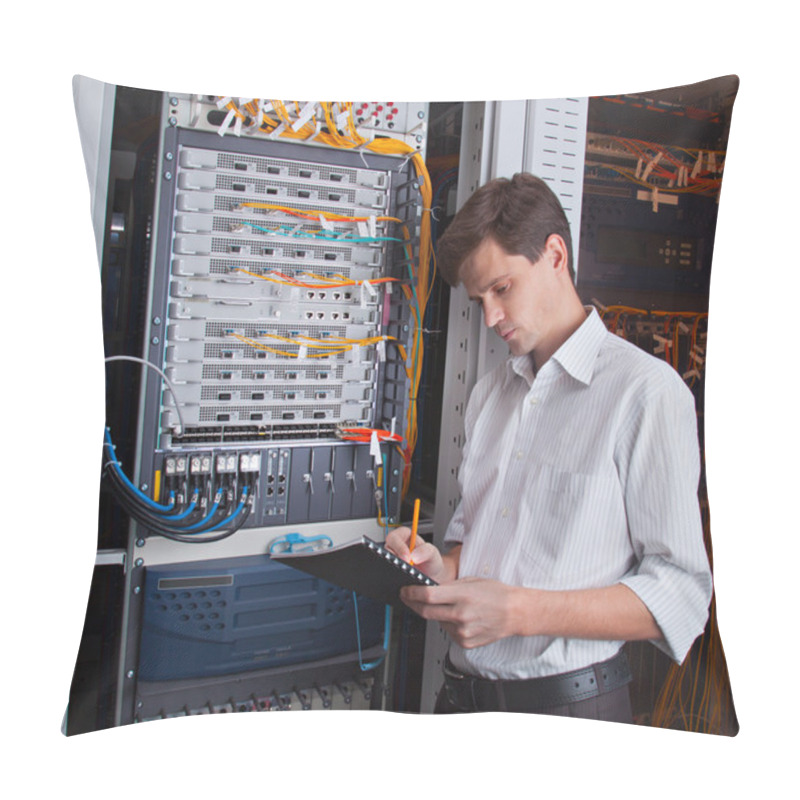 Personality  Network Engineer In Server Room Pillow Covers