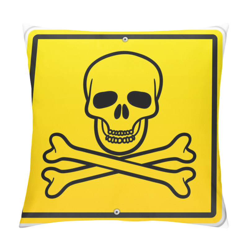 Personality  Skull And Crossbones In Square Sign Pillow Covers