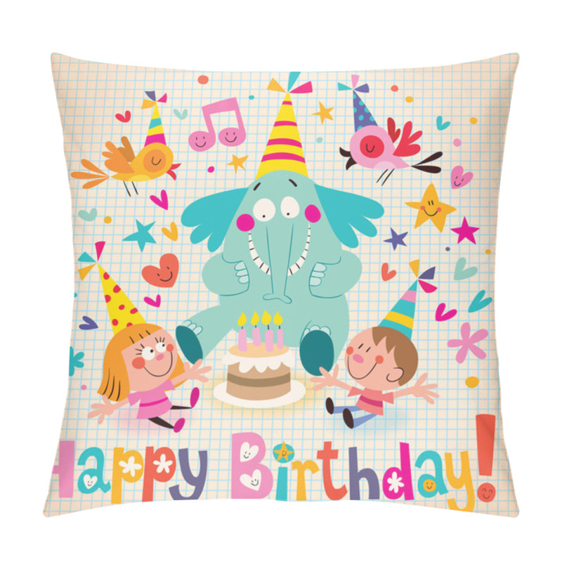 Personality  Happy Birthday Card Pillow Covers