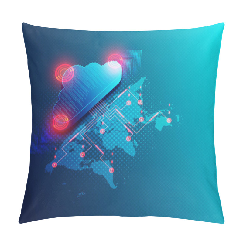 Personality  Platform Engineering In The Age Of The Cloud Hyperscalers - Technology Approach That Accelerates The Delivery Of Applications In The Digital Cloud - 3D Illustration Pillow Covers