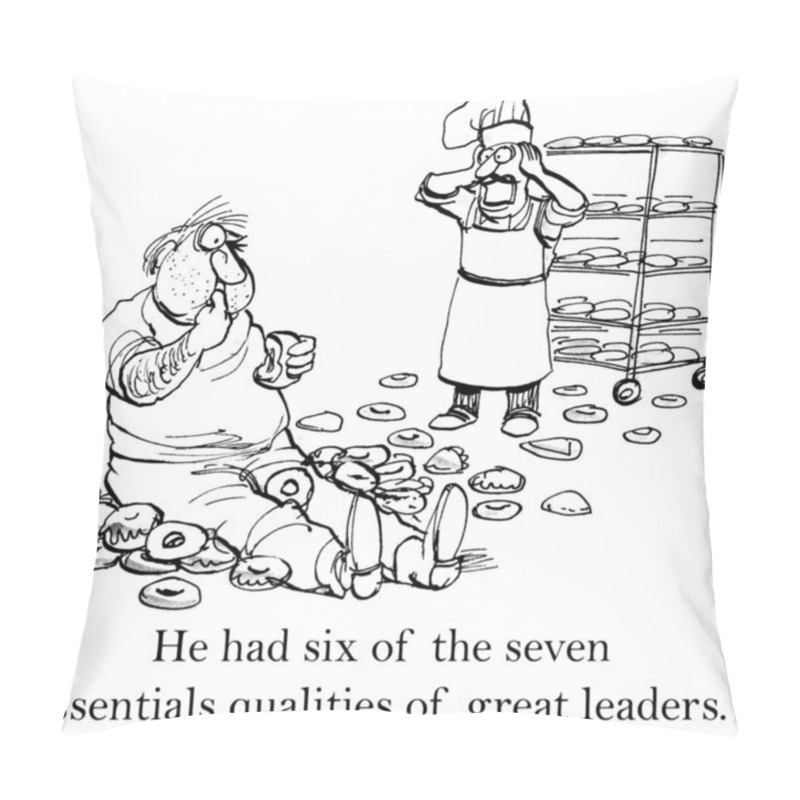 Personality  Man With Donuts Is Almost A Great Leader Pillow Covers