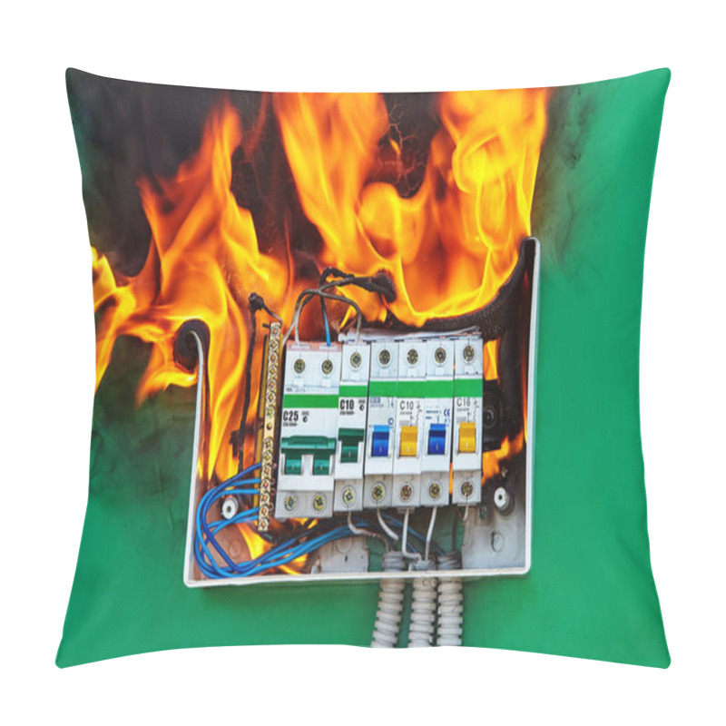 Personality  Home Electrical Fire Started In Distribution Board Pillow Covers