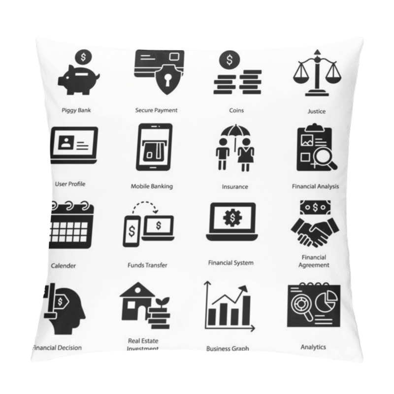 Personality  Finance Solid Vectors  Pack Having Glyph Icons In Editable Form. Grab This Pack If You Have Any Kind Of Related Upcoming Projects Pillow Covers