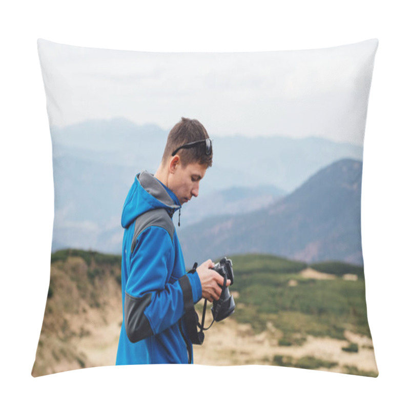 Personality  Search For A Successful Frame During A Photo Session. Pillow Covers