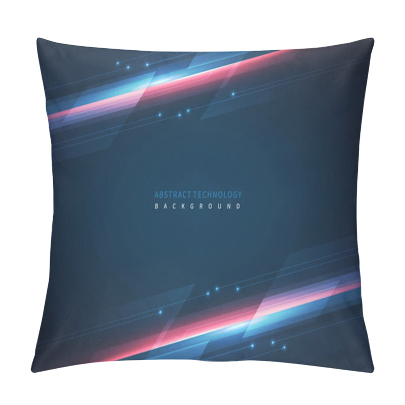 Personality  Abstract Technology Geometric Overlapping Hi Speed Line Movement Design Background With Copy Space For Text. Vector Illustration Pillow Covers