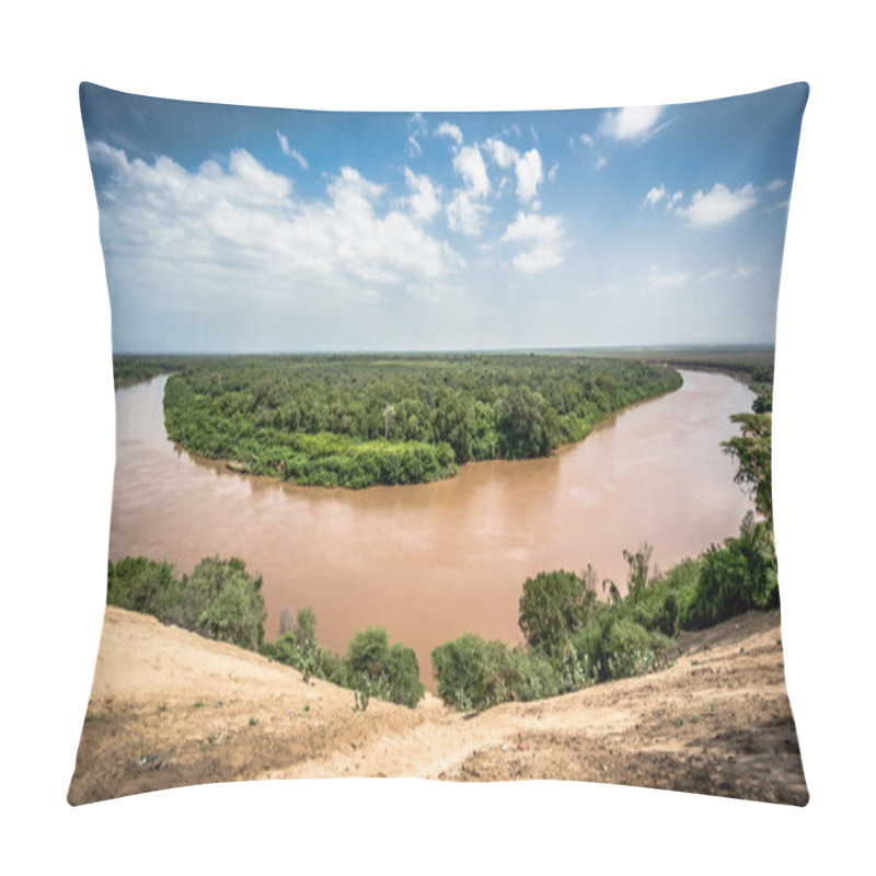 Personality  Omo River In Omo Valley, Ethiopia Pillow Covers