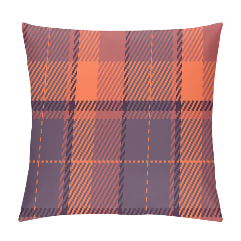 Personality  Colorful Check Texture Seamless, Tough Background Vector Plaid. Masculine Textile Tartan Fabric Pattern In Red And Pastel Colors Palette. Pillow Covers