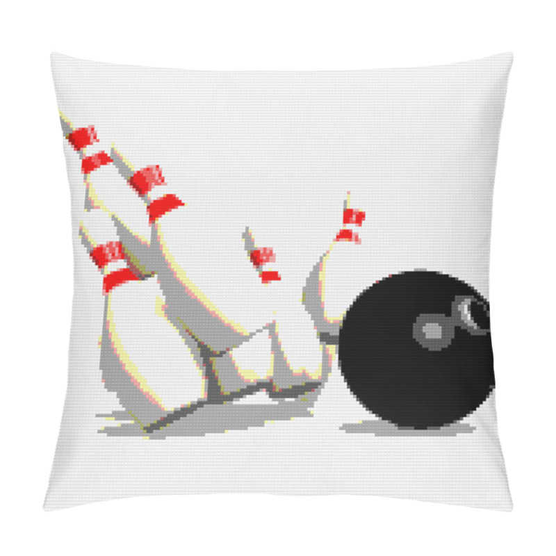 Personality  Pixelated Bowling Pin Pillow Covers