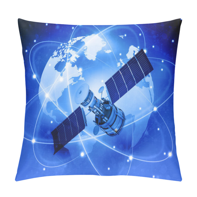 Personality  Satellites Connection And  Earth Pillow Covers