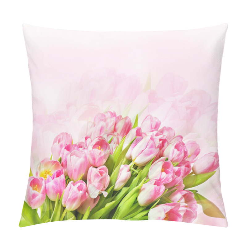 Personality  Spring Tulip Flowers Pillow Covers