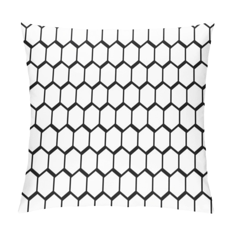 Personality  Hexagon Beehive Honeycomb Pattern Wall Black And White Pillow Covers