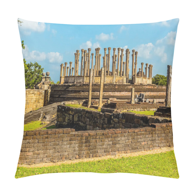 Personality  A View Across The Ancient Stupa Ruins In The Medirigiriya Vatadage In Sri Lanka Pillow Covers