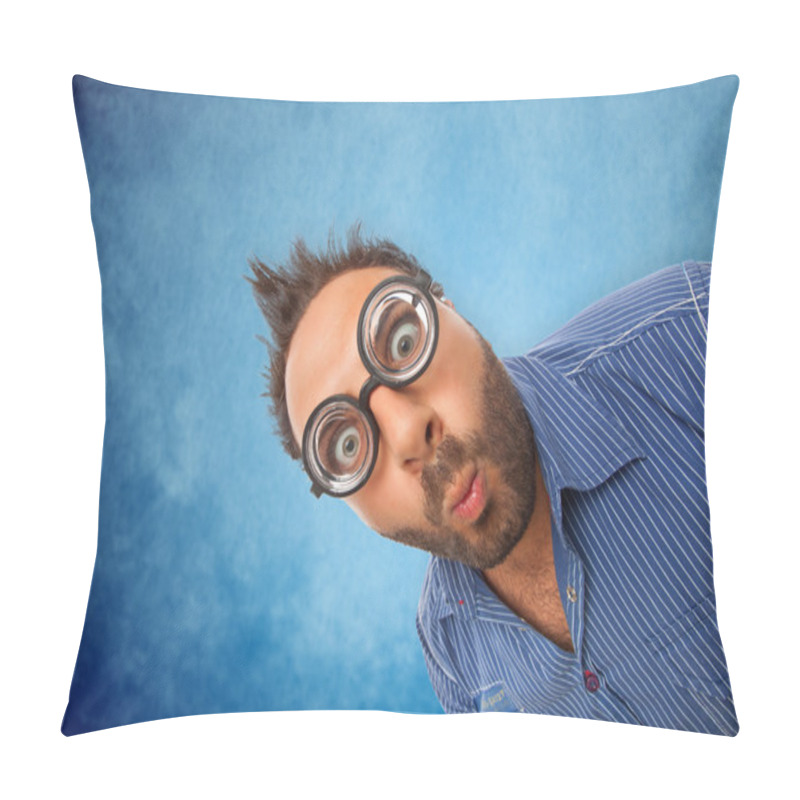 Personality  Young Boy With Surprised Expression Pillow Covers