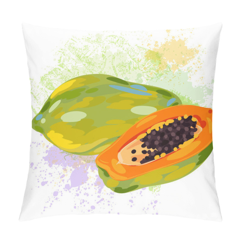 Personality  Papaya On Spots Of Paint Pillow Covers