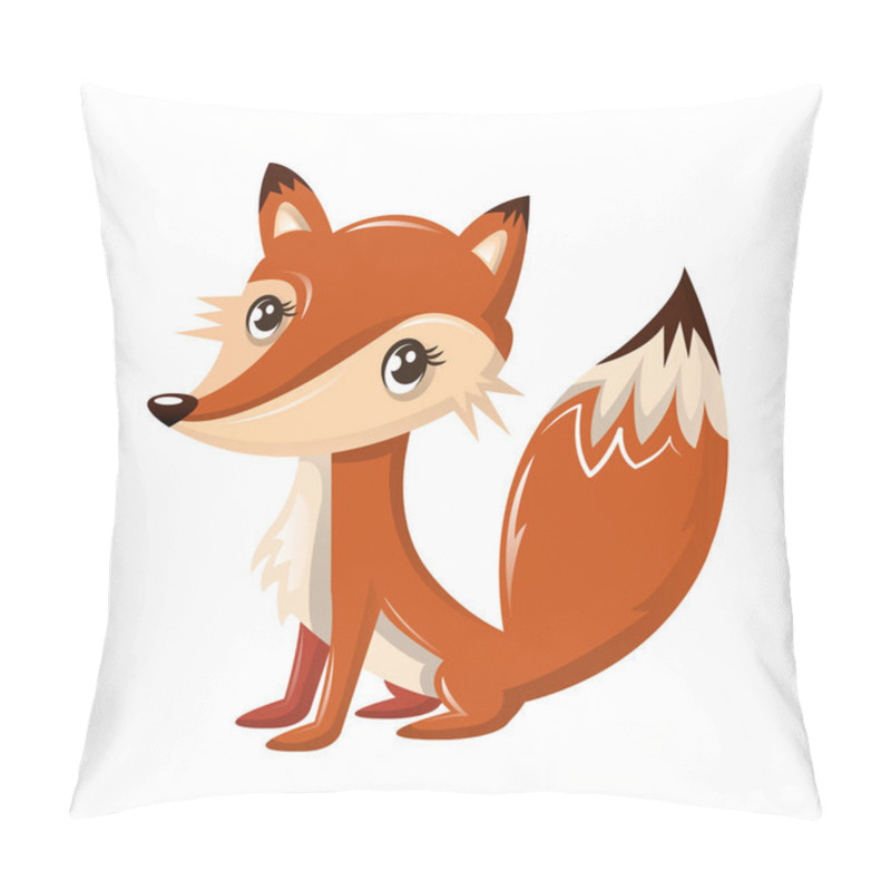 Personality  Funny Wild Cartoon Fox. Modern Wild Animals From Zoo. Pillow Covers