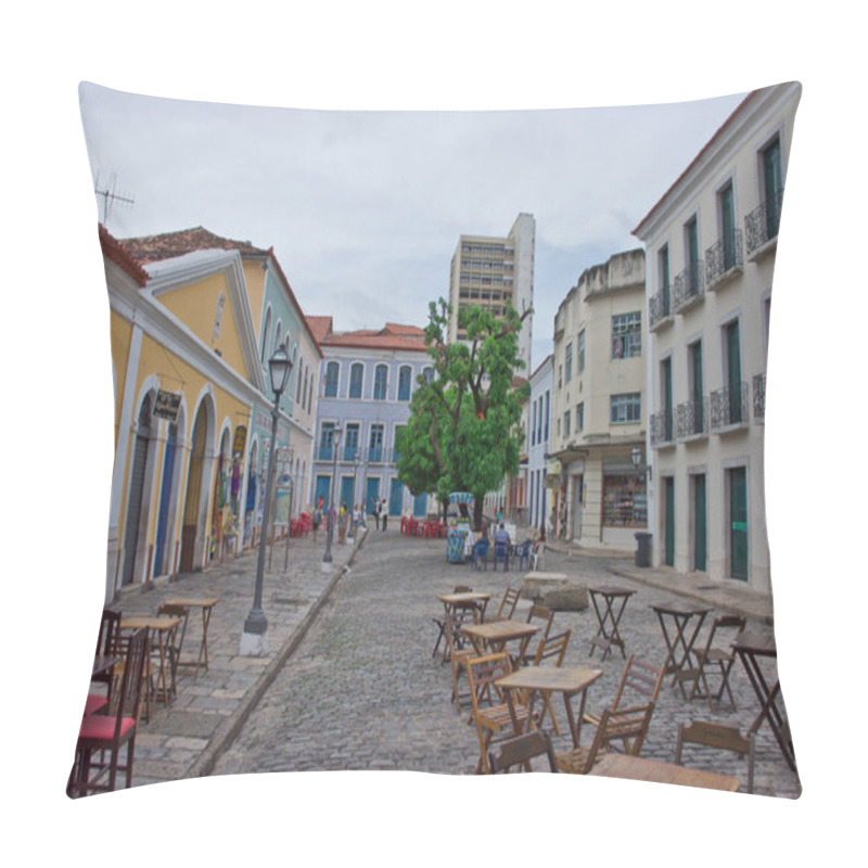 Personality  Sao Luis, Old City Street View, Brazil, South America Pillow Covers