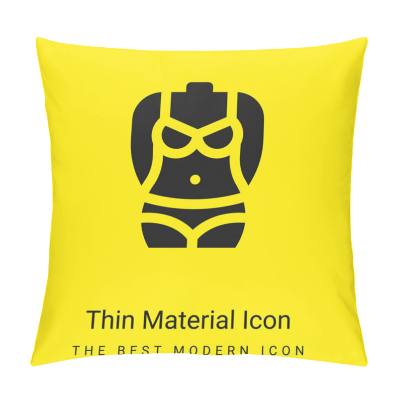 Personality  Body Minimal Bright Yellow Material Icon Pillow Covers