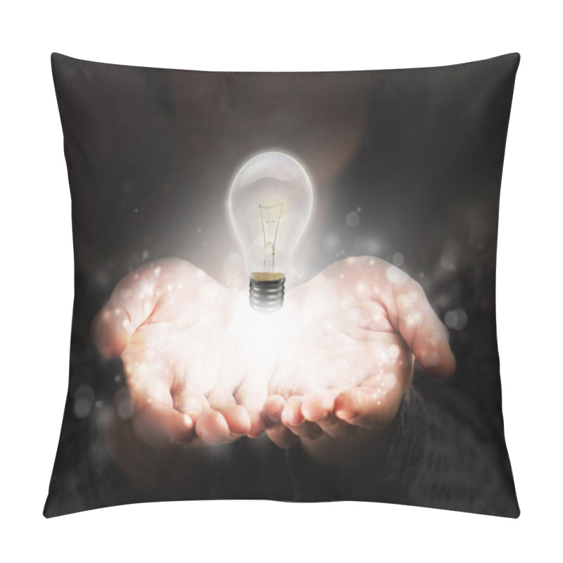 Personality  Woman Sharing Her Idea And Knowledge Pillow Covers