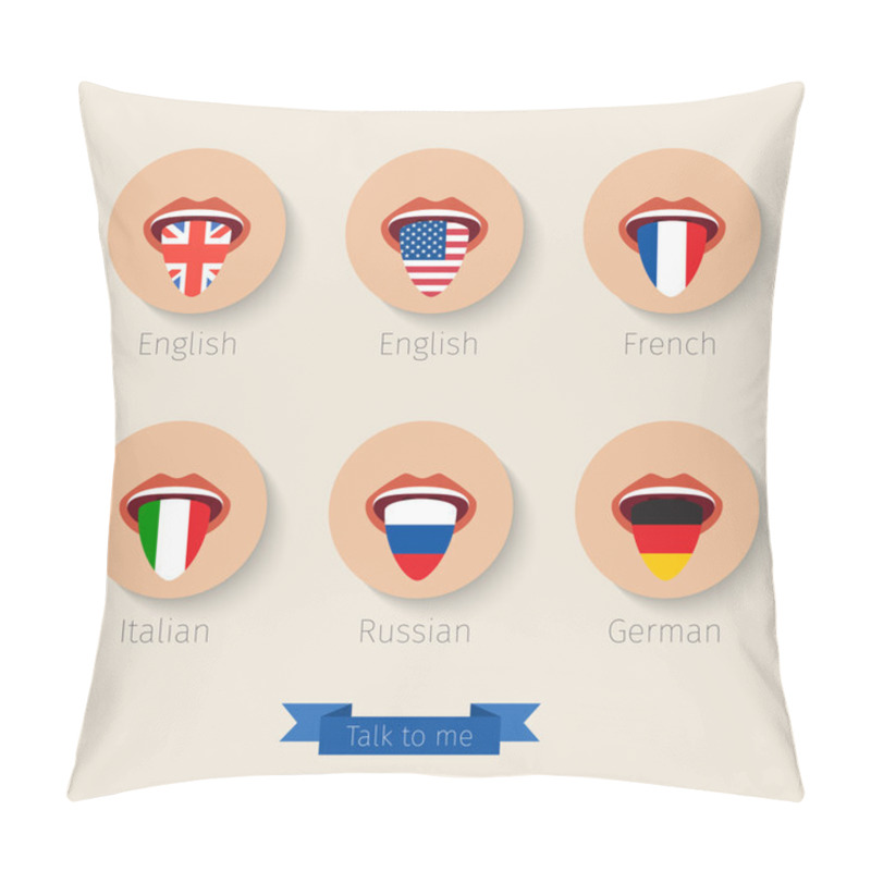 Personality  Concept Of Learning Languages.  Pillow Covers