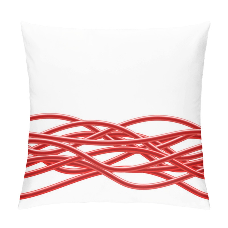 Personality  Red Cables. Seamless Background. Vector Pillow Covers