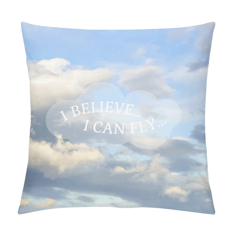 Personality  I Believe I Can Fly Lettering Pillow Covers